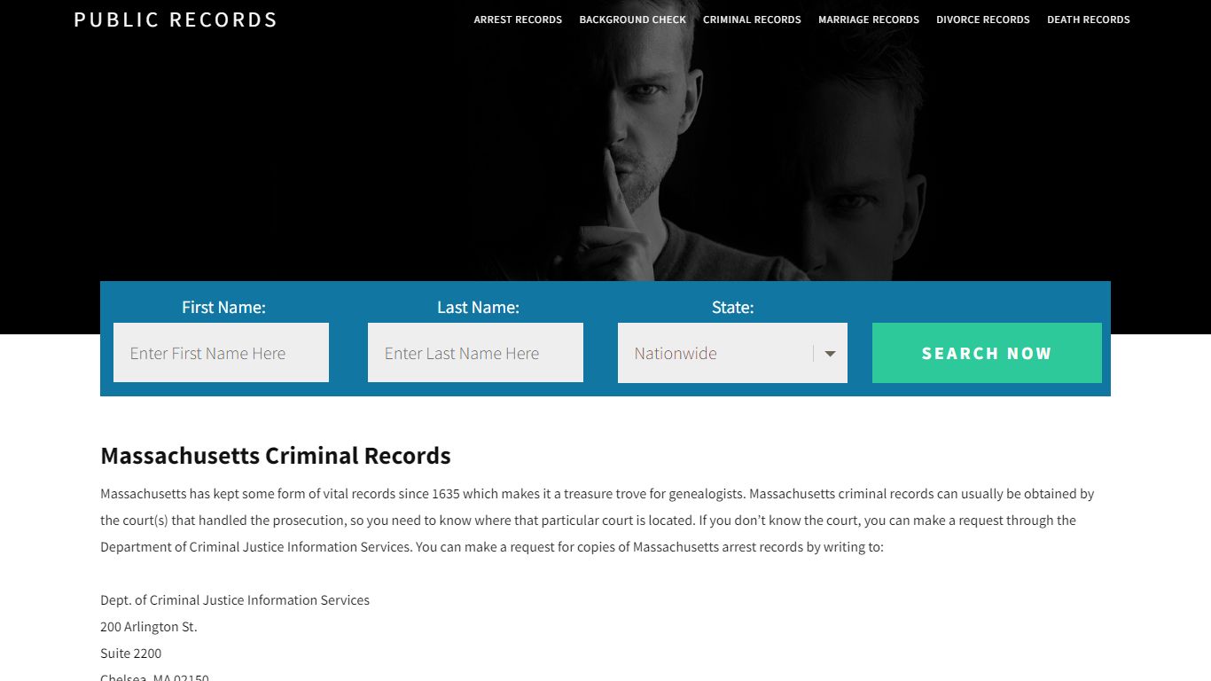 Massachusetts criminal records - Public Records