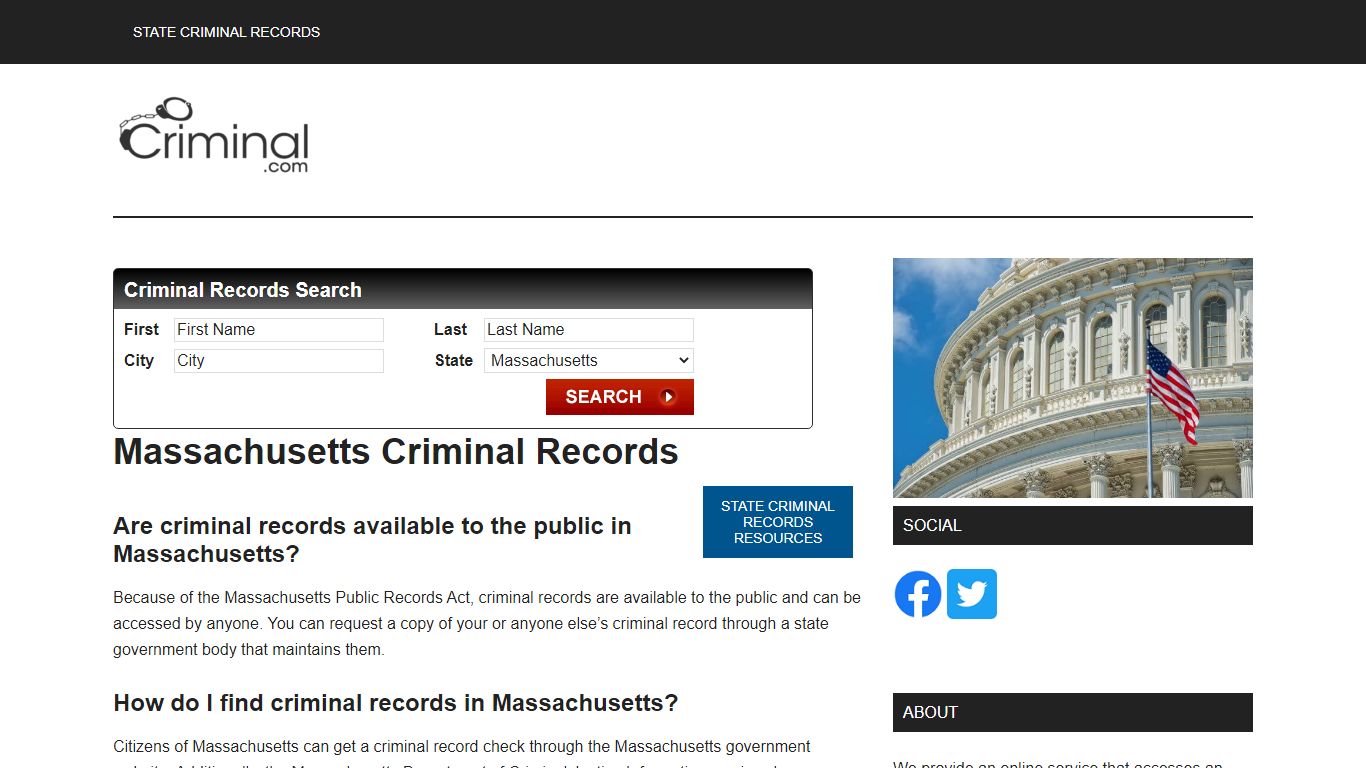 Massachusetts Criminal Records